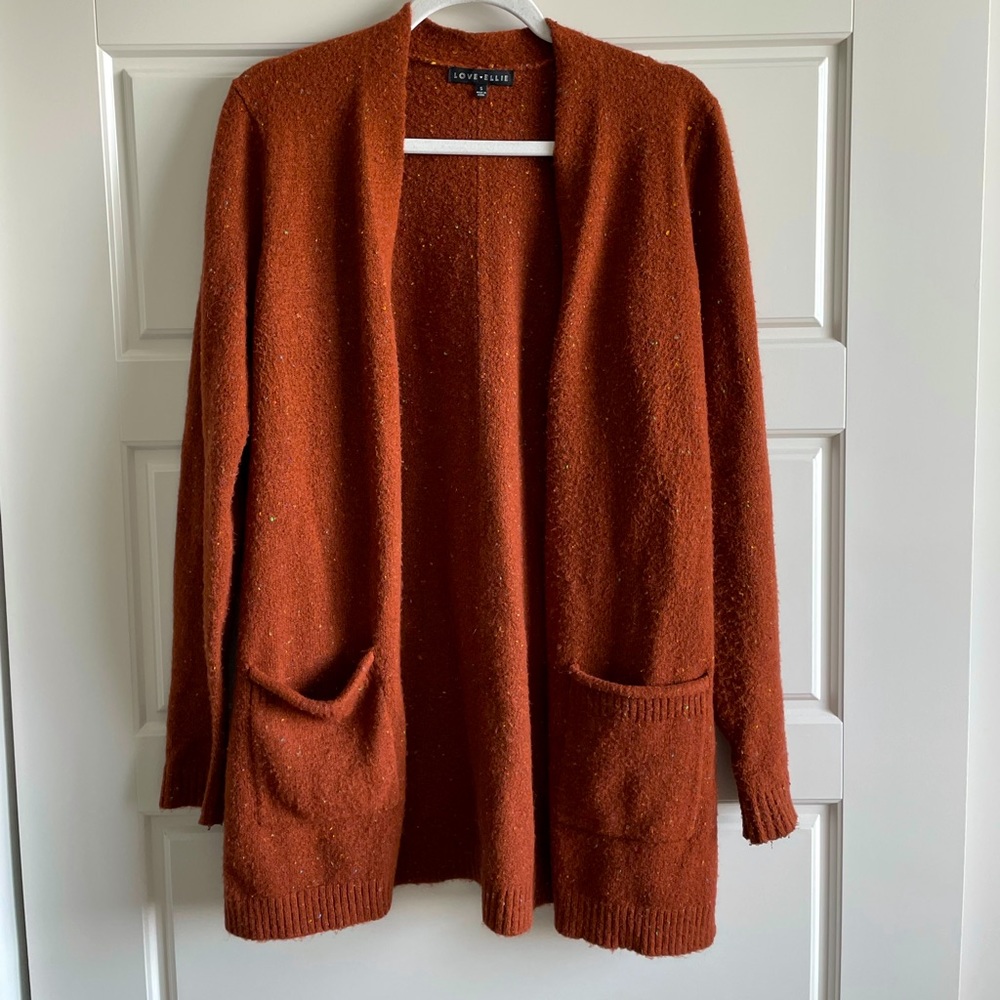 Burnt Orange Love Ellie Knit Cardigan